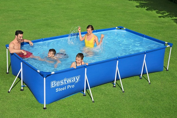 ‎BESTWAY 56405 | Frame Pool Family Splash - Steel Pro 400x211x81cm blau